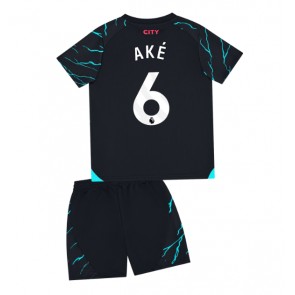 Manchester City Nathan Ake #6 Tredje Kläder Barn 2023-24 Kortärmad (+ Korta byxor)
